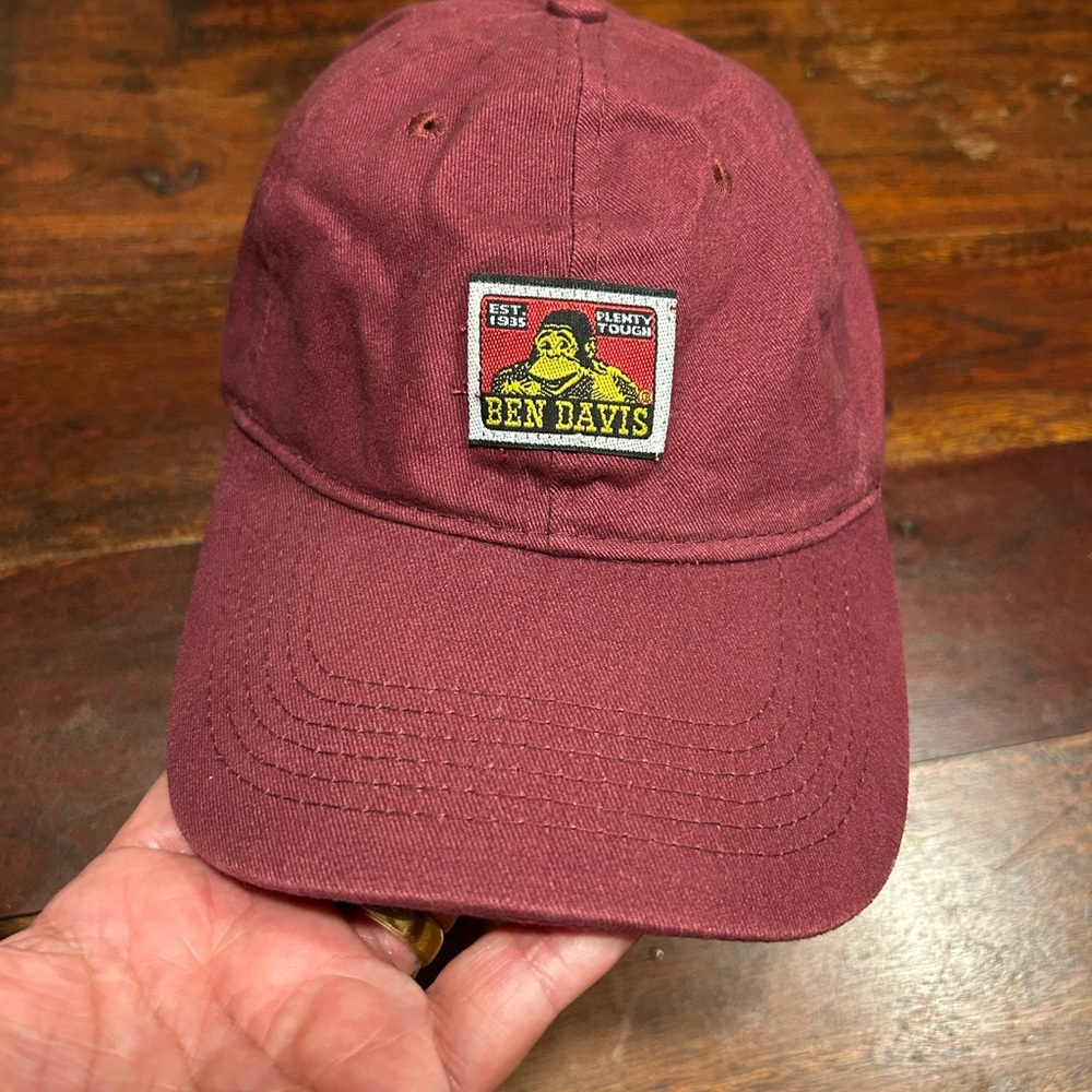 Ben Davis Maroon Logo Cap with Patch